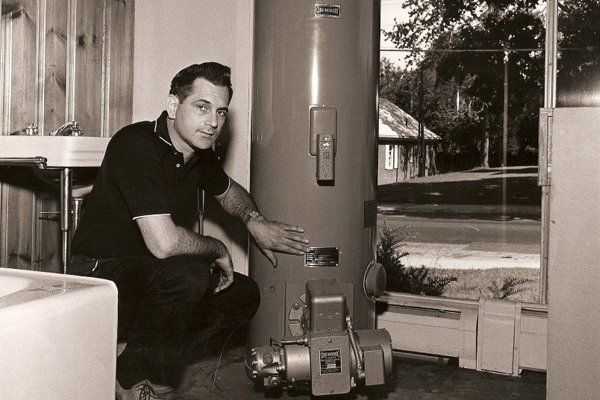 A Gottier water heater installation, 1960s